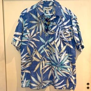 Cooke Street Honolulu XL men’s 3/4 button washed out Palm leaf , untuck able